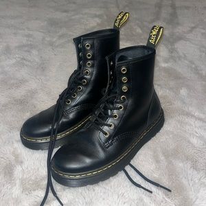 Like new black Doc Martens size US Men 6 Women 8 worn once no wear